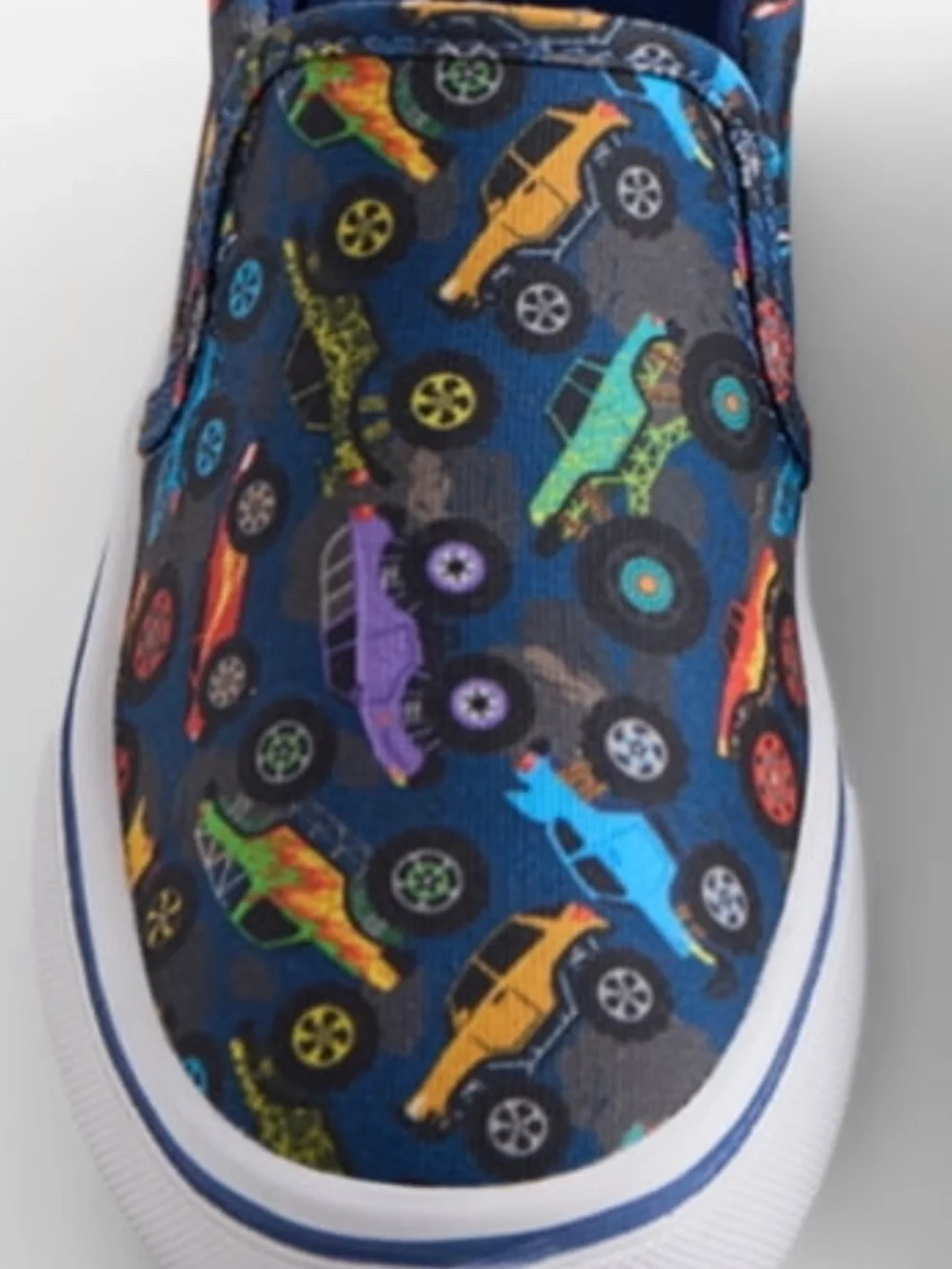 WN Boys Trucks Blue Slip-On Canvas Sneakers Size 13 NWT